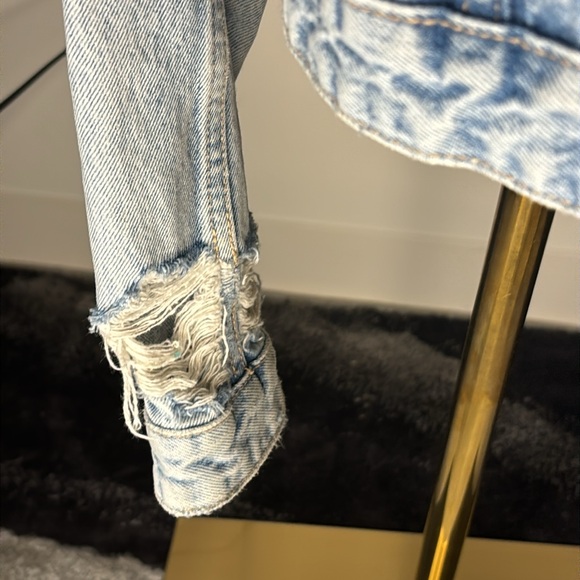 Zara Light Blue Denim Wash Jacket Size M-L - Picture 2 of 7